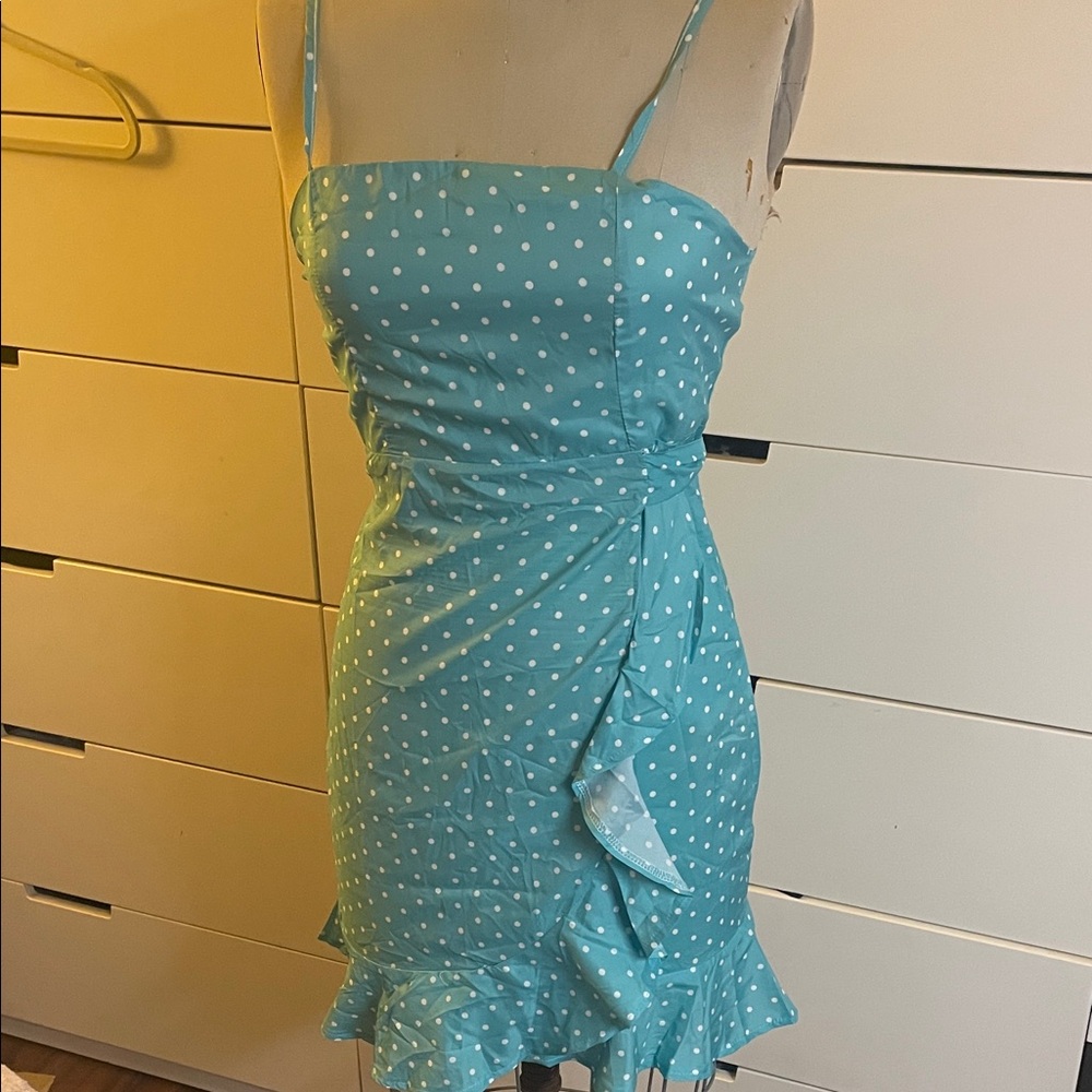 Polka Dot Blue Dress